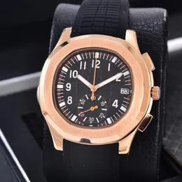 Мужские часы с сапфировым стеклом 40 мм, черные Cal 324 SC, резиновый ремешок, складная застежка, автоматические механические спортивные мужские наручные часы Mul198H