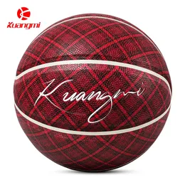 Kuangmi Officiell storlek 7 Slitesisterande basket Högkvalitativ Pro Streetball 7th Ball Anti-Slip Pu Leather Training Match Ball 231227