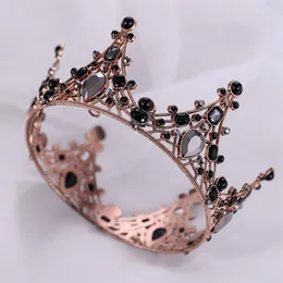 Gold Princess Headwear Chic Bridal Tiaras Accessories Fantastiska kristaller Pärlor Bröllopstiaror och kronor 12072775