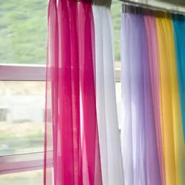 Cortina moderna simples cortinas transparentes para sala de estar quarto voile tule janela decoração de cozinha 5z