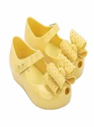 Mini III Big Bow Girl Jelly Shoes 2021 Summer Shoes Sandaler Girls Toddler Jelly Shoes Sandaler For Girl Kids Q06294325522