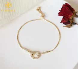 Einstellbare kubische Zirkonia niedliche Slider -Armband für Frauen zierlich Bolo Valentine039s Day Schmuck Geschenkkette 7195274