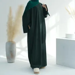 Ubranie etniczne zima abaya corduroy luźne ciepłe muzułmańskie kobiety długie sukienka hidżabs szata Dubai Turecki skromny kaftan Ramadna Eid Islamski