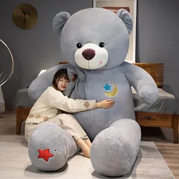 60 100 cm Big Star Moon Teddy Bear Plüschspielzeuggiganten Stofftiere Geburtstag Valentinstag Geschenk Weiche Kissen Puppen Gril Freund Mädchen 231227