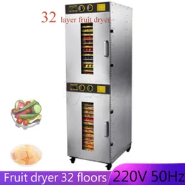 32 Schicht großer Fruchttrockner Einstellbarer Temperatur elektrischer Dehydrator Fleisch Futterdehydrator