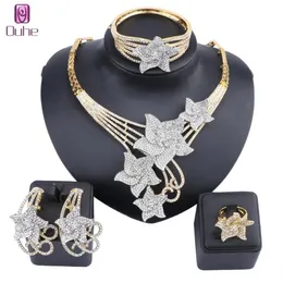 Модное ожерелье со стразами и кристаллами, браслет для свадебной вечеринки, элегантные женские серьги, кольцо, классические ювелирные наборы242q