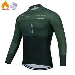 Mężczyźni Winter Jackets 2023 Drużyna Raudax Cycling Odzież MTB Długie rękawowe koszulki Ropa Ciclismo Triathlon Zestawy 231227