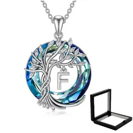 Подарок для женщин, ожерелье «Древо жизни» для женщин с инициалами, ювелирные изделия с буквами, юбилей 26, ожерелье с английским алфавитом, ювелирные изделия, подарки