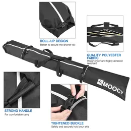 2 Piece Ski Bag Ski Boot Bag Combo With Reinforced Handle Detachable Shoulder Straps Adjustable Length for Boards Up To 200 Cm 231227