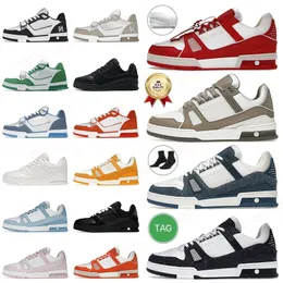 2024 Luxury Designer Casual Shoes Virgil Trainer Sneaker Triple White Pink Sky Blue Abloh Black Green Yellow Denim Low Virgil Dhgates Mens Sneakers Women Trainers