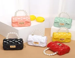 2021 Kids New Pearl Pvc Portable Mini Candy Kolor Mała Jelly Bag Fashion Casual Mała Change Bag9191322