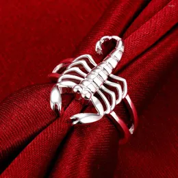 Anelli a grappolo 925 Sterling Silver for Women Fine Scorpion Fashion Gifts Girl Charm Wedding Wedding Good Luxury Jewelry