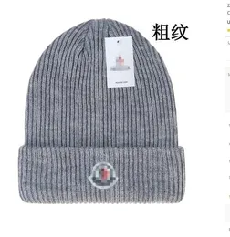 Designer de moda MONCLiR 2023 outono e inverno novo chapéu de lã de malha de luxo chapéu de malha versão do site oficial