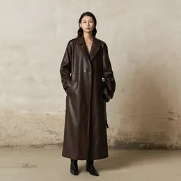 Adicionar algodão casaco de couro jaqueta feminina 2023 inverno blusão moda deslocamento mostrar temperamento longo 231226