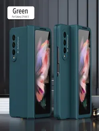 Menteşeli Kapsam Samsung Galaxy Z Fold 3 W22 5G Zırh İnce Koruyucu Kapak Ön Ekran Cam Film5987140