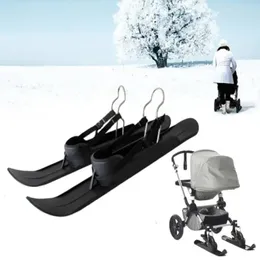 Snow Sled Board Universal Ski Plate Sled Skiing Board Toboggan Beach Skateboard for Stroller Balance Bikes 231227