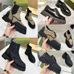 ボックスGデザイナー付きスニーカーGglies Shoes Men Men Loafers Dress High Low Help Embroidery Brand Vintage Chunky Lace Up Leather Platform Size 35-46 HKEY