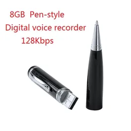 Inspelare professionell 8 GB pensformad digital röstinspelare bärbar mini dictaphone onebutton ljud röstinspelare med u diskfunktion