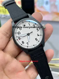 La fabbrica VS produce orologi da uomo IW326905 41mm 32100 movimento orologio meccanico automatico quadrante bianco cinturino in nylon vanga Uno zaffiro luminoso orologi da polso subacquei-100