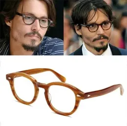 Rahmen Lemtoshs Gläser Männer Johnny Depp Brillenrahmen Transparente Linse Markendesigner Computerbrille Männlich Runde Vintage Top Qualität