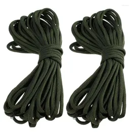 Charmarmband 2x 7 rep paracord fallskärmsbeständig camping Överlevnad Färg: Armégrön längd: 15m