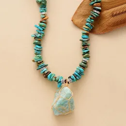 Kolyeler Kadın Bohemya Kolye Yaka Gerişletme Kolye Turquoises Bead Strand Kısa Kolyeler Sokak Giyim Takı Bijou aksesuar