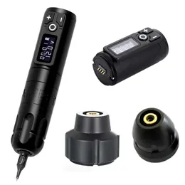 Máquina New Ambition Soldier Pluma de tatuaje inalámbrica Batería Hine con motor sin escobillas de potencia portátil Pantalla LED digital para arte corporal