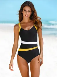 Tragen Sie Seashy Einteiliger gestreifter Badeanzug für Damen, klassische Badebekleidung in Übergröße, schlanker Push-Up-Badeanzug, Sommer, Schwimmen, Strandmode, S~xxl