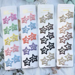 Hair Accessories 10Pcs Sweet Hairpins Dripping Heart Star Clip For Kids Girl Barrette Korean Headdress