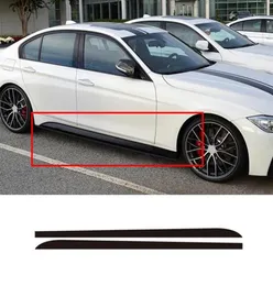 2st bildekaler Sidokjol Sill Stripe Body Stickers Blackcarbon Fiber Black för BMW 1 3 4 5 6 Series F30 F35 F319862367