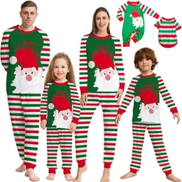 Jahr Familie Kleidung Sets Baby Kleidung Weihnachten Hut Brief Druck Vater Mutter Kinder Pyjamas Homewear 231226