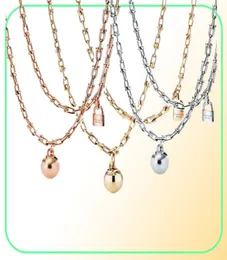 Memnon Jewelry 925 Sterling Silber European Style Round Ball Lock Halsketten für Frauen Pendant Usted Ketten Halskette Geschenk auf Love604472