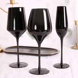 Wine Glasses Nordic Creative Home Black Lead-Free Crystal Glass Champagne Cup Goblet Light Luxury Retro Multi-Purpose