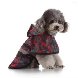 Cão vestuário capa de chuva com capuz de alta qualidade à prova de vento filhote de cachorro poncho all-season ampliado reflexivo poliéster cães capa de chuva acessórios para animais de estimação