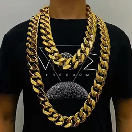 Chains Width 35mm 45mm Personality Large Chain Thick Gold Necklace Men Domineering Hip Hop Goth Halloween Treasure Riche Jewelry G199k