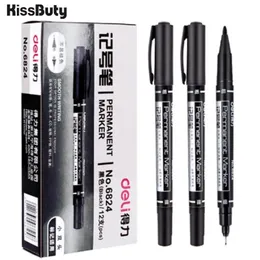 9pcs/Set Permanent Paint Marker Pen Oily Waterproof Black Pens for Tyre Markers Quick Drying Signature Pen Stationery Supplies 231226