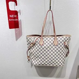 СКИДКА 30% Дизайнерская сумка Новая модная женская сумка Old Flower Shopping Chessboard Tote Commuter Bag
