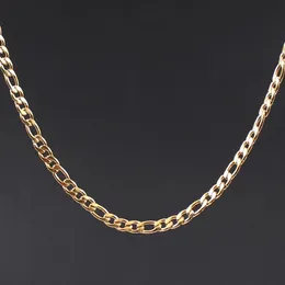 5 Stück in großen Mengen Gold Edelstahl Fashion Figaro NK Chain Link Halskette dünner Schmuck für Frauen Männer Geschenke337w