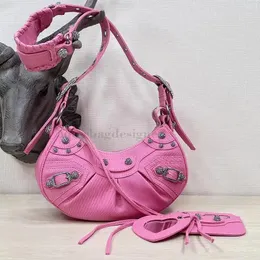 Kılıflar 7a Le Cagole Kadın Lady Bags Crossbody Motosiklet Omuz Lüks Tasarımcıları Gerçek Deri Cüzdan Çantası Vintage Timsah Denim D