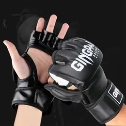 Guanti da boxe unisex per adulti, equipaggiamento protettivo per le dita traspiranti, per allenamento di combattimento MMA e kickboxing 231227