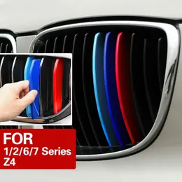 Adesivos 3d grades dianteiras do carro guarnição tiras esportivas capa para f20 f21 e87 f45 f46 f22 f23 g32 f01 g11 e89 z4 1/2/6/7 série