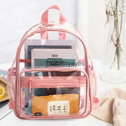 Rucksackstil transparent wasserdichte PVC-Schüler Jelly Rucksack Speichertasche Frauen klare Rucksäcke Top-Griffschule Bookbleberryeyes