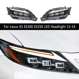 Car Headlamp DRL Daytime Running Light For Lexus ES ES300 ES250 LED Headlight 13-14 Dynamic Streamer Turn Signal Indicator