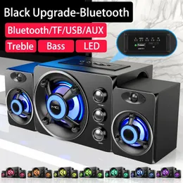 Lautsprecher Hifi 3D-Stereo-Lautsprecher, bunte LED-Licht, schwerer Bass, Aux, USB, kabelgebunden, kabellos, Bluetooth, Audio, Heimkino, Surround-Sound, Bar, Fernseher