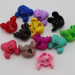 Hair Clips 20 Mixed Color Plastic Cute Small Mouse Head Claw Clamp 20mm Mini Clip