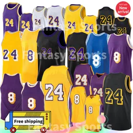 #24 #8 Retro City asketball Jerseys Retro Yellow Purple Youth Stitched Jersey Mens Boys Basketball 1999-00 1996-97 2008-09 2007-2008 vintage New Gifts for kids fans