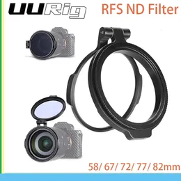 UURIG RFS ND Filtre Hızlı Sistemi DSLR Kamera Aksesuar Hızlı Anahtar Braketi 586727782mm Lens Adaptör Flip 231226