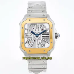 Eternity Relógios V3 Versão de atualização RRF 0015 Horloge Skeleton LM 0012 Swiss Ronda 4S20 Quartz Mens Watch Two Tone Gold Quick Disas254S