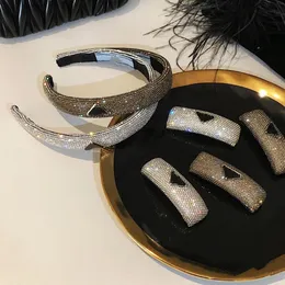 Designer hair band luxury wide Hair hoop hair clasp sliplady lady girl Seamless Hairpin Styling Hairdressing Tools Hair Clips Headwear Sparkling Diamond HairBands