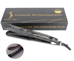 Straighteners High quality straight hairs professional hairdressing steam molding machine flat ceramic silicone straightening iron flat iron fre